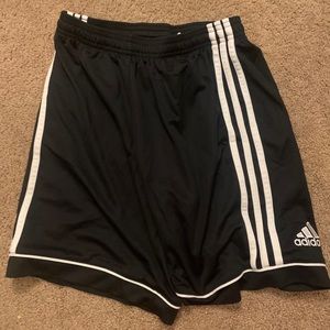 Black Adidas soccer shorts
